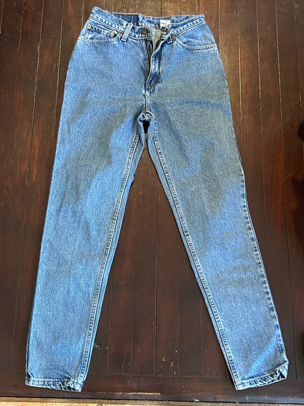 Levi’s Women’s 512 Slim Tapered Jeans Mid Rise Medium Wash Blue Sz M